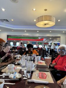 Friends having breakfast